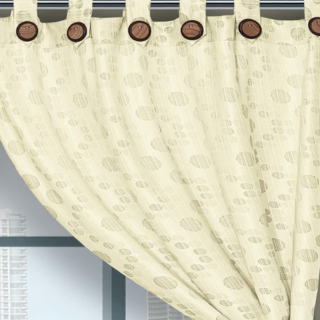 Cortina Lona Blanco Hueso 265x215cm de Circulos - Cortinas | Bylmo