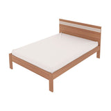 Cama Kaia Almendra y Blanco 148.6x93cm para Colchón Doble sin Colchón y con Cabecero - Camas | Bylmo