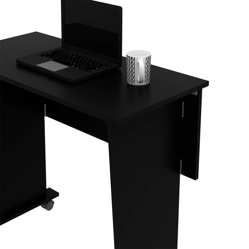  SGSDG Escritorio para computadora de escritorio para el hogar,  dormitorio, moderno, minimalista, de alquiler, simple escritorio de  oficina, escritorio de estudio, negro + negro, 160 x 80 pulgadas : Todo lo  demás