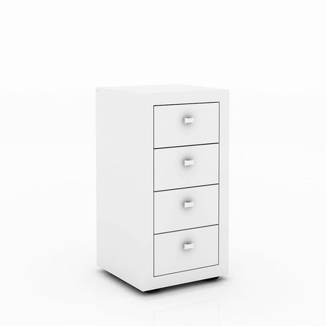 Cómoda Ferrara Blanco 38 cm con Cuatro Cajones - Cajoneras | Bylmo