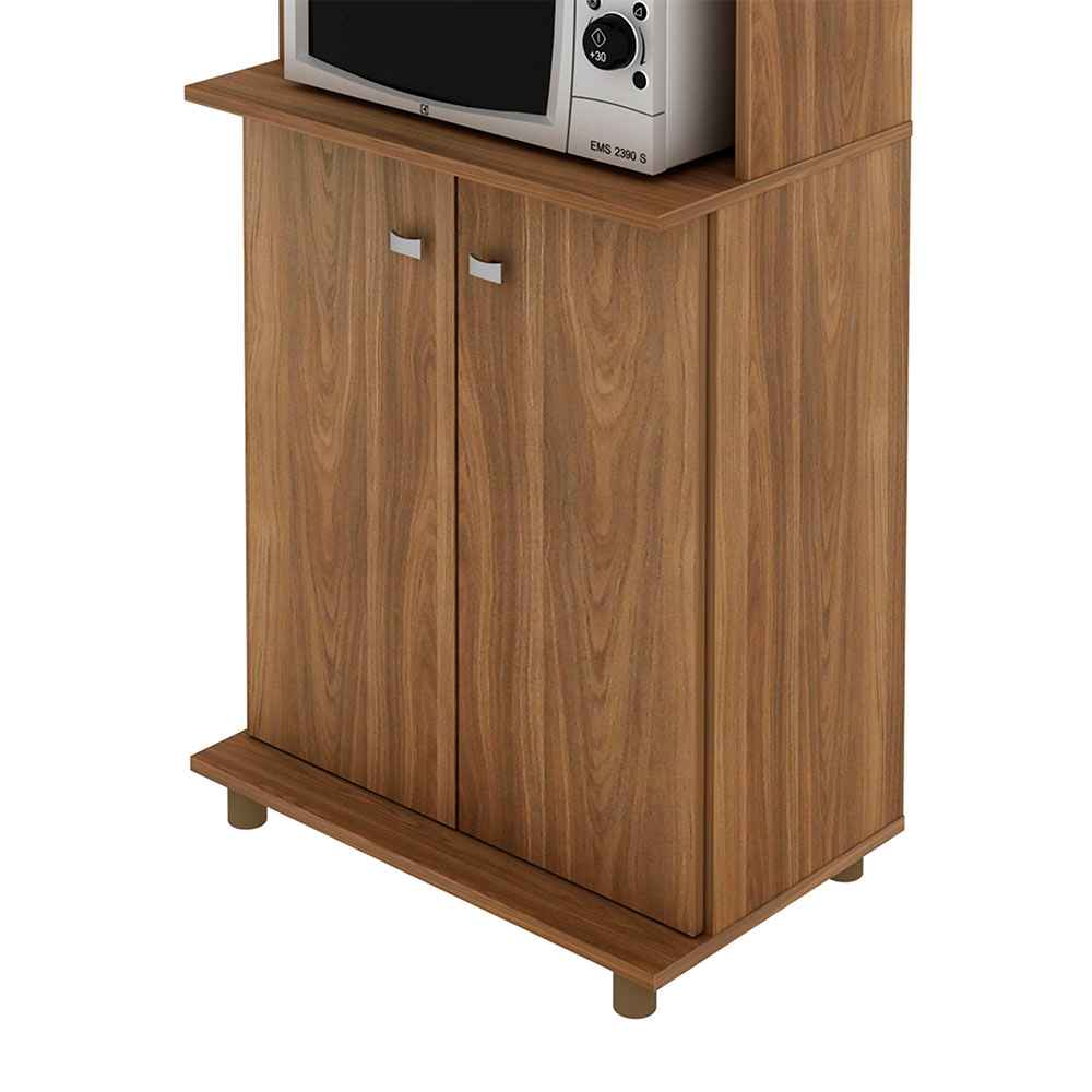 Mueble Auxiliar Almería Cafe 61 cm con Dos Puertas y Entrepaño - Muebles Organizadores | Bylmo