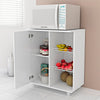 Mueble Auxiliar Praga Blanco 61 cm con Una Puerta y Canasta