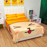 Juego de Sabanas Infantil Microfibra Doble 140 cm Amarillo de Oso - Ropa de Cama | Bylmo