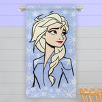 Toalla Infantil Algodón 320 g 120 cm Azul Claro Elsa "Frozen"