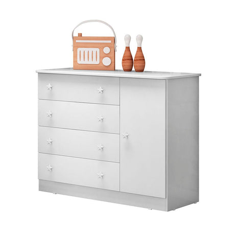 Cómoda San Pablo Blanco 93x77.9cm De Cuatro Hileras con Cuatro Cajones - Cajoneras | Bylmo