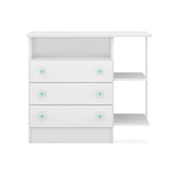 Cómoda Manaos Blanco 45x79cm De Tres Hileras con Tres Cajones - Cajoneras | Bylmo