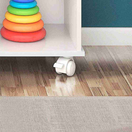 Arrimo Salvador Blanco 108x83cm con Nueve Compartimientos y con Ruedas - Repisas y Percheros | Bylmo