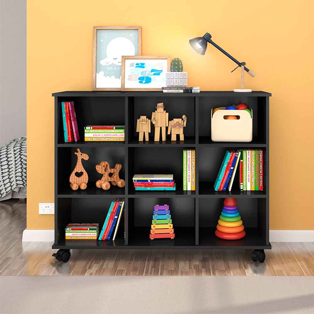 Arrimo Salvador Negro 108 cm con Entrepaños - Repisas y Percheros | Bylmo