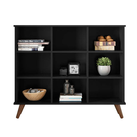 Arrimo Recife Negro 108 cm con Entrepaños - Repisas y Percheros | Bylmo