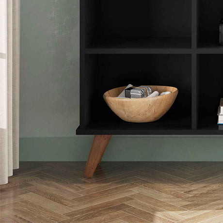 Arrimo Recife Negro 108 cm con Entrepaños - Repisas y Percheros | Bylmo