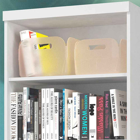 Biblioteca Brasilia Blanco 61x183cm con Cinco Compartimientos - Bibliotecas | Bylmo