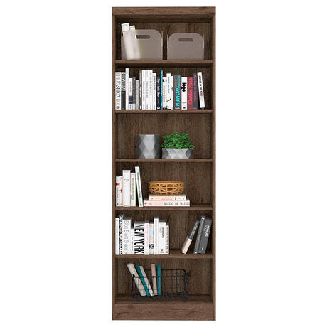 Biblioteca Brasilia Ebano 61x183cm con Seis Compartimientos - Bibliotecas | Bylmo