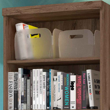 Biblioteca Brasilia Ebano 61x183cm con Seis Compartimientos - Bibliotecas | Bylmo