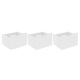 Arrimo con Kit de Tres Cajones Salvador Blanco 108x83cm con Nueve Compartimientos y con Ruedas - Repisas y Percheros | Bylmo