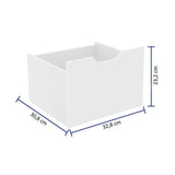 Arrimo con Kit de Tres Cajones Salvador Blanco 108x83cm con Nueve Compartimientos y con Ruedas - Repisas y Percheros | Bylmo