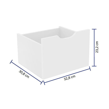Arrimo con Kit de Tres Cajones Salvador Blanco 108x83cm con Nueve Compartimientos y con Ruedas - Repisas y Percheros | Bylmo