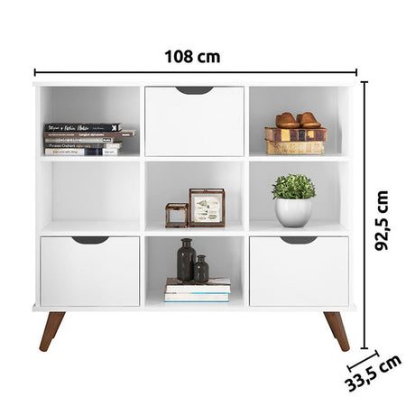 Arrimo Recife Blanco 108 cm con Tres Cajones - Repisas y Percheros | Bylmo