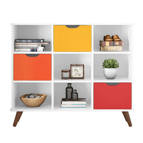 Arrimo Recife Blanco 108 cm con Tres Cajones Multicolor - Repisas y Percheros | Bylmo