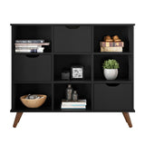 Arrimo Recife Negro 108 cm con Tres Cajones - Repisas y Percheros | Bylmo