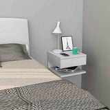 Mesa de Noche London Blanco 30 cm con Un Cajón - Mesas de Noche | Bylmo