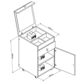 Tocador Montserrat Blanco 40 cm - Cajoneras | Bylmo