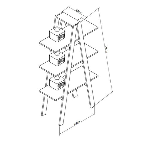 Mueble Dakar Cafe y Blanco 64 cm - Repisas y Percheros | Bylmo