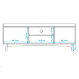 Rack Lille Blanco y Cafe 160 cm con Dos Puertas - Muebles para TV | Bylmo