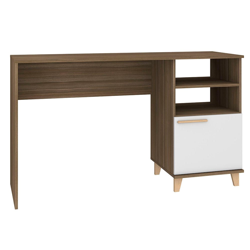 Escritorio Italia Cafe 135 cm con Puerta y Entrepaños - Escritorios y Archivadores | Bylmo