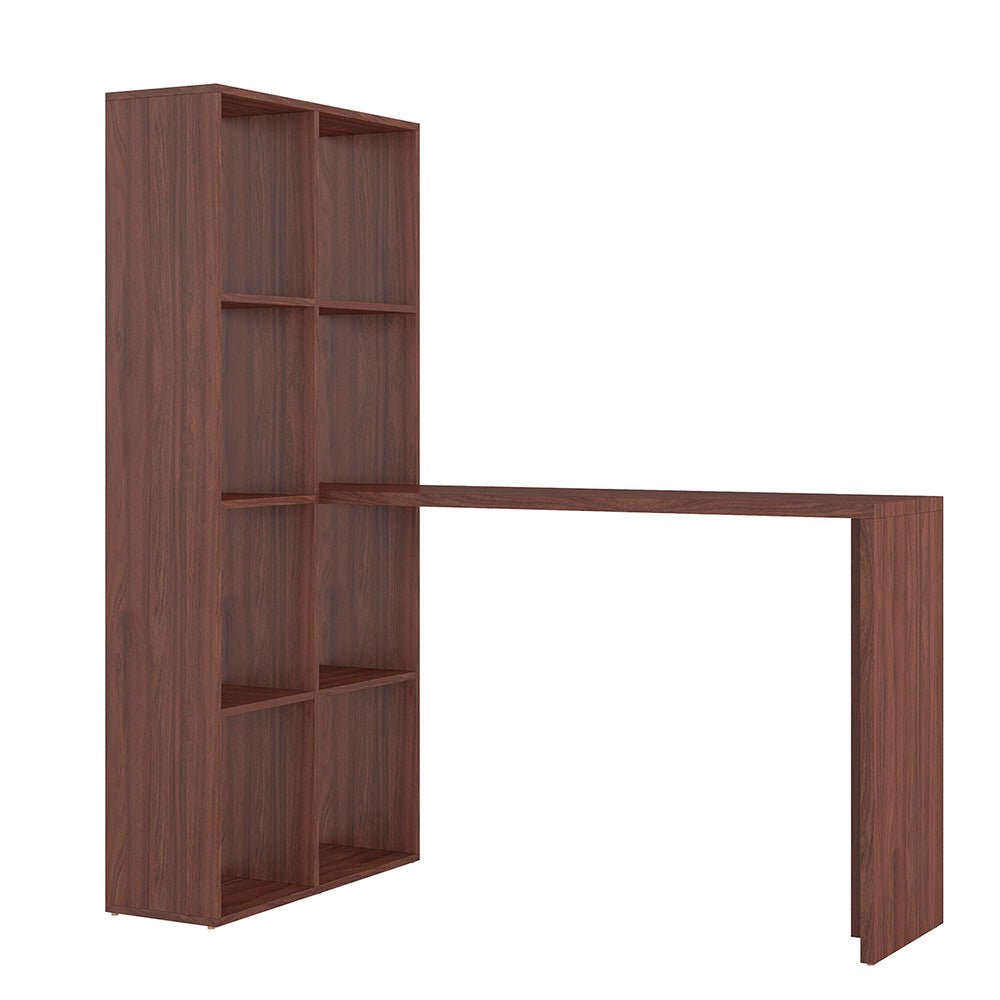 Escritorio en L Lady Cafe 135 cm con Biblioteca - Escritorios y Archivadores | Bylmo