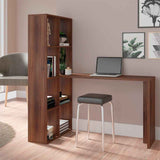 Escritorio en L Lady Cafe 135 cm con Biblioteca - Escritorios y Archivadores | Bylmo