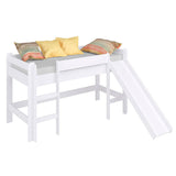Cama Valentina Sencilla 90 cm Blanco y Amarillo con Lisadero - Camas | Bylmo