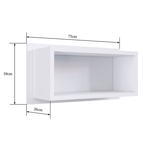 Repisa Federico Blanco 75 cm Rectangular - Repisas y Percheros | Bylmo