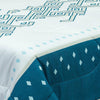 Cubrelecho Semi Acolchado Microfibra Doble 140 cm Azul con Figuras y Cuadros