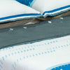 Cubrelecho Semi Acolchado Microfibra Doble 140 cm Azul con Figuras Entrelazadas
