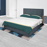 Juego de Sabanas Algodón 250 Hilos King 200 cm Blanco con Líneas Cruzadas y Franja Dorada - Ropa de Cama | Bylmo