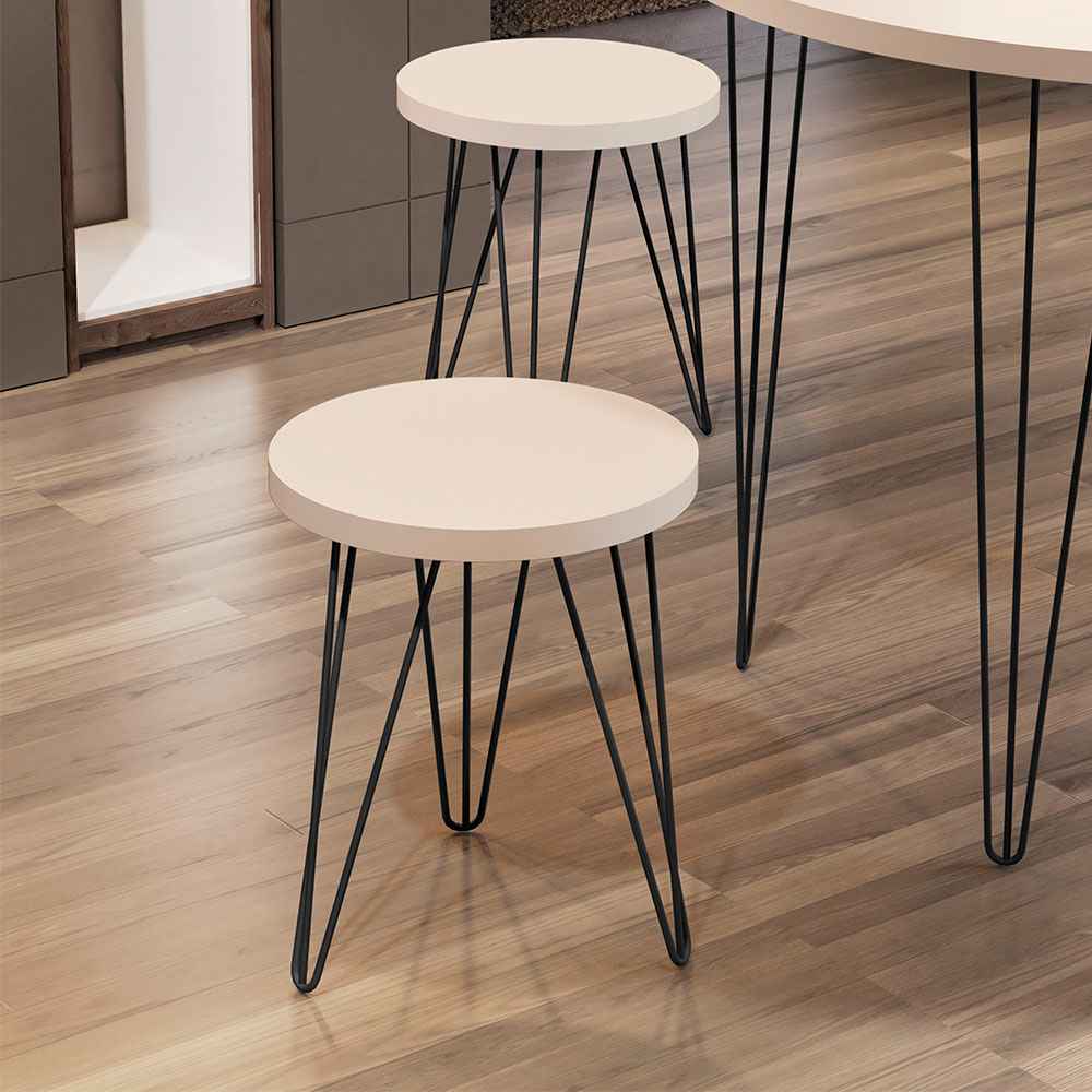 Mesa Cairo Beige 36 cm Redonda - Mesas | Bylmo