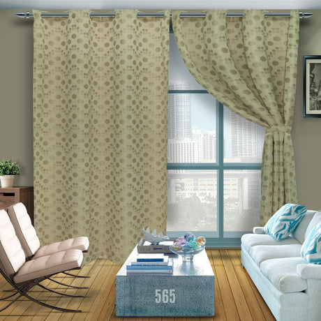 Cortina Lona Café 265x215cm de Circulos - Cortinas | Bylmo