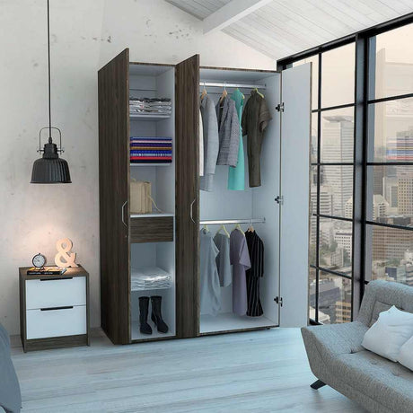 Closet Roko Coñac 120x181.9cm con 1 Cajones con 4 Entrepaños - Closets | Bylmo