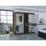 Closet Siberia Coñac 180 cm con Seis Puertas y Dos Cajones - Closets | Bylmo