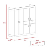 Closet Siberia Coñac 180 cm con Seis Puertas y Dos Cajones - Closets | Bylmo