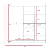 Closet Siberia Coñac 180 cm con Seis Puertas y Dos Cajones - Closets | Bylmo