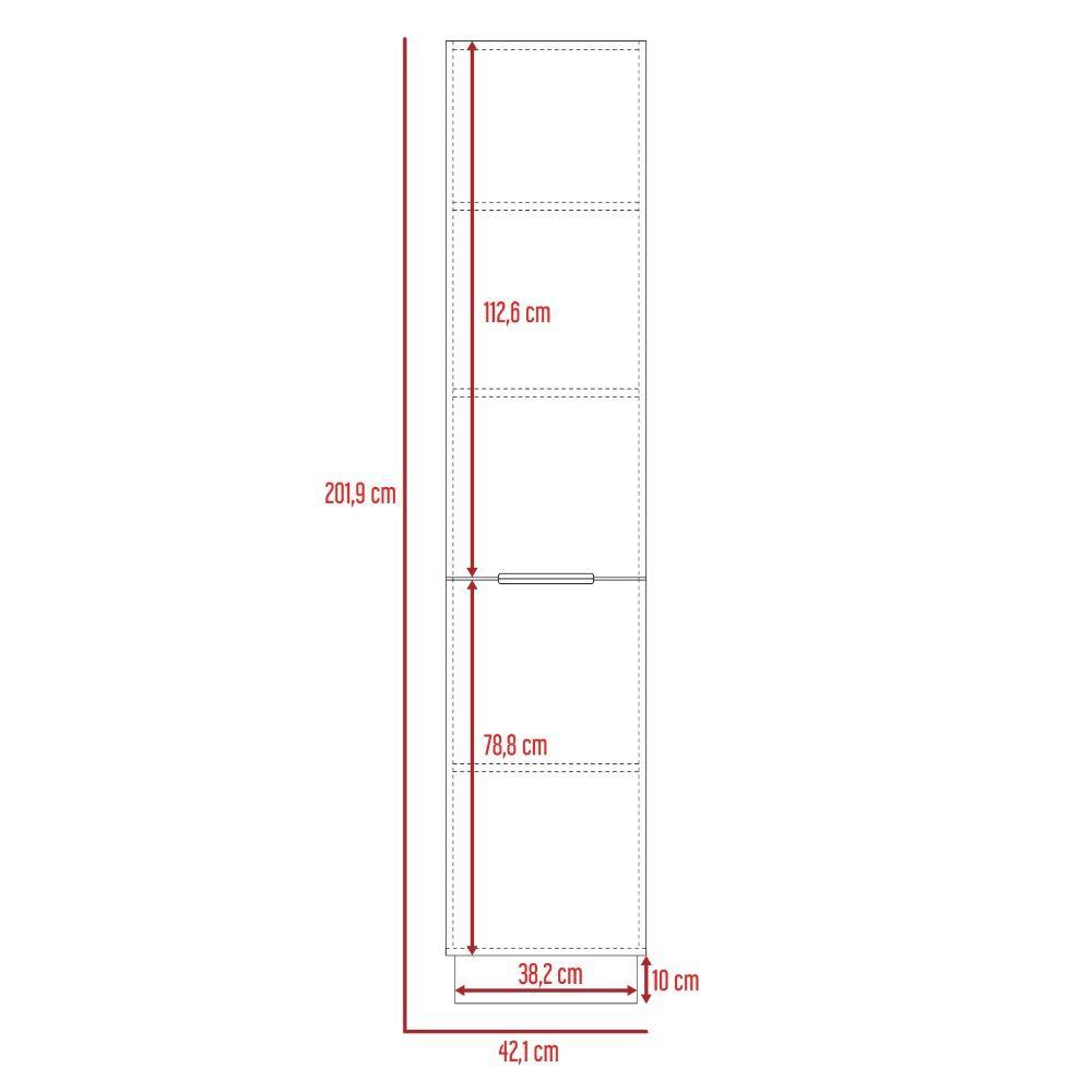 Alacena Halley Habano y Plomo 42 cm con Dos Puertas - Muebles Organizadores | Bylmo