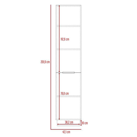 Alacena Halley Habano y Plomo 42 cm con Dos Puertas - Muebles Organizadores | Bylmo