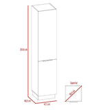 Alacena Halley Habano y Plomo 42 cm con Dos Puertas - Muebles Organizadores | Bylmo