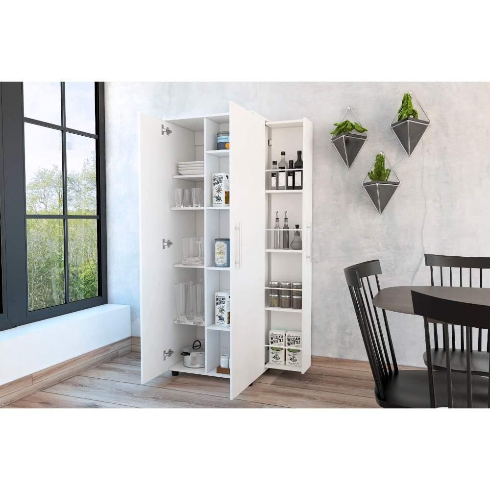 Alacena San Lorenzo Blanco 62 cm con Dos Puertas y un Cajón Lateral - Muebles Organizadores | Bylmo