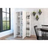 Alacena San Lorenzo Blanco 62 cm con Dos Puertas y un Cajón Lateral - Muebles Organizadores | Bylmo