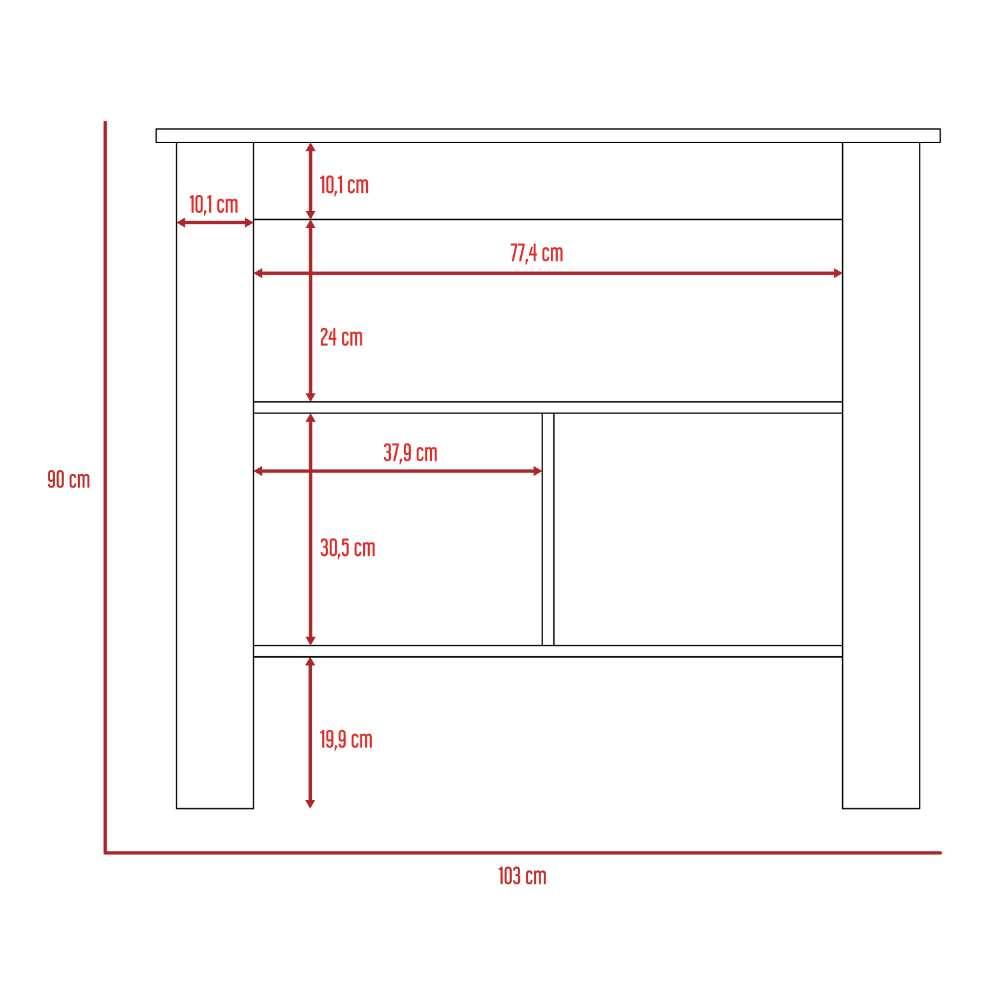 Mesa auxiliar Moderna Salgar Blanca 103 x 70 cm Bylmo