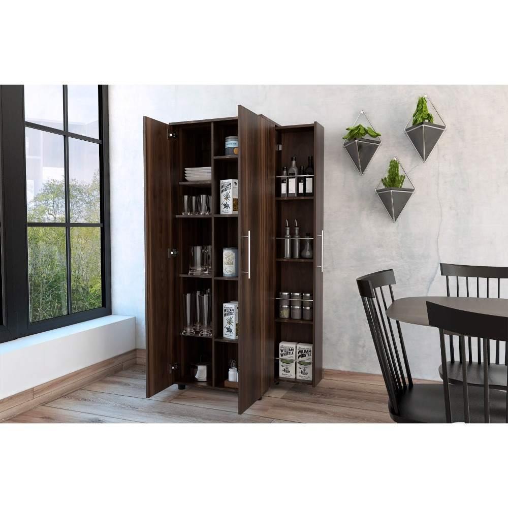 Alacena San Lorenzo Habano 62 cm con Dos Puertas y un Cajón Lateral - Muebles Organizadores | Bylmo