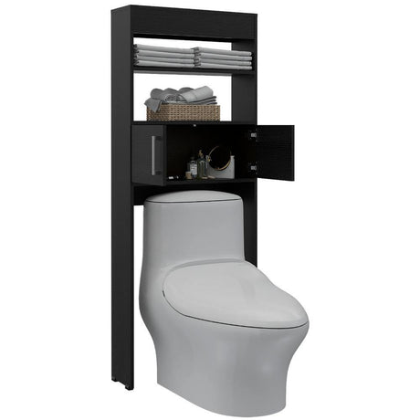 Optimizador de Baño Madrid Wengue 62x160cm sin Cajones y con Un Entrepaño - Gabinetes | Bylmo