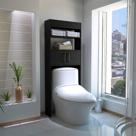 Optimizador de Baño Madrid Wengue 62x160cm sin Cajones y con Un Entrepaño - Gabinetes | Bylmo